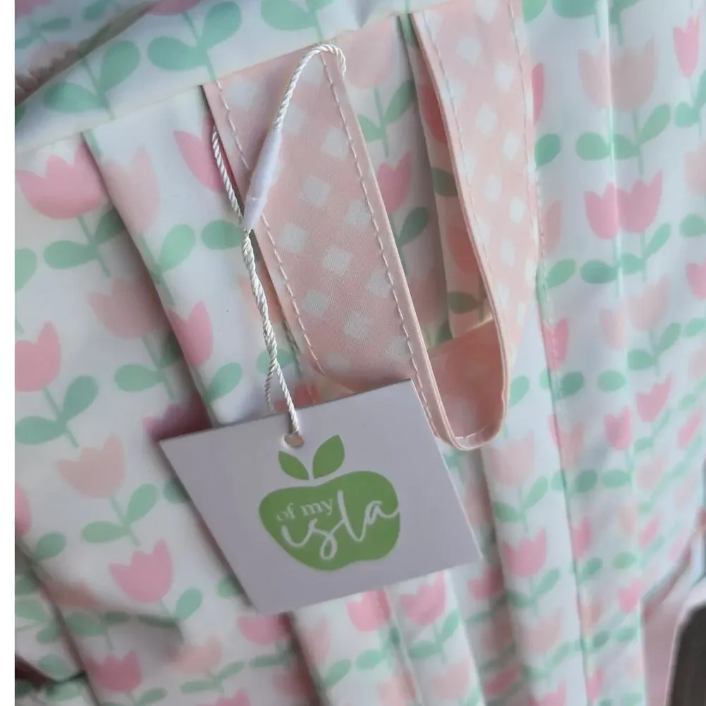NEW Apple of my Isla Tulip backpack with drink sleeves/ wipeable/ 2 sizes